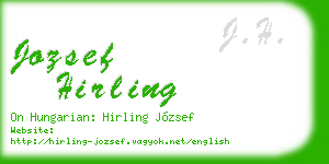 jozsef hirling business card